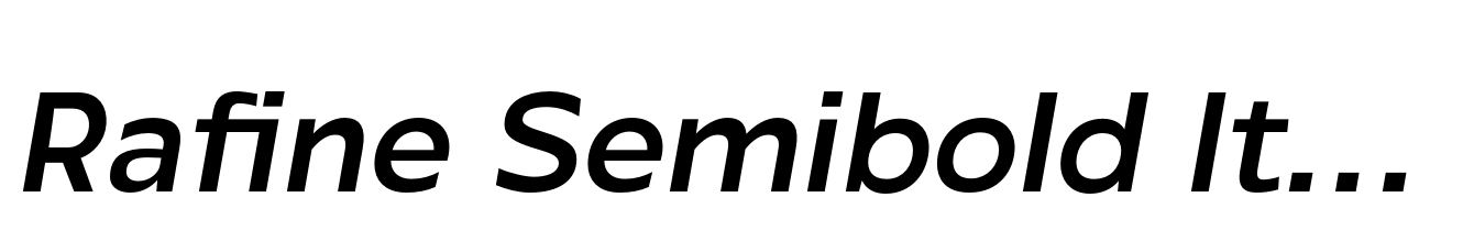Rafine Semibold Italic